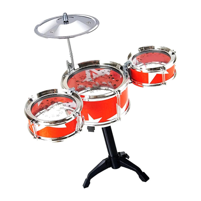 Mini Bateria Infantil com 3 Tambores e Banquinhos